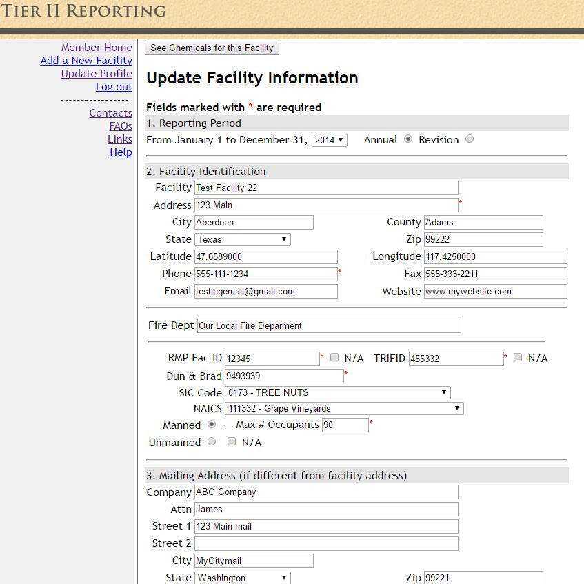 Colorado Tier 2 Online Facility Reporting